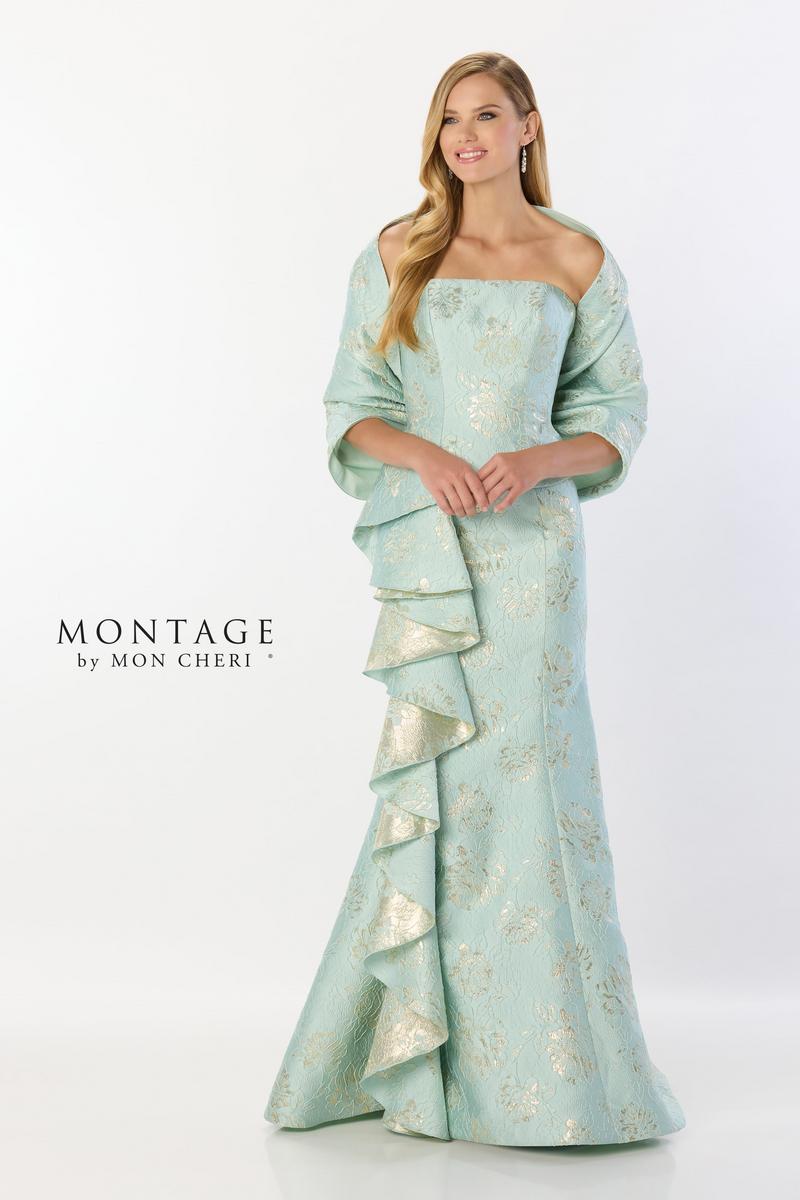 Montage by Mon Cheri Dress M2226 - Aqua Gold Montage by Mon Cheri Dress M2226 - Aqua Gold