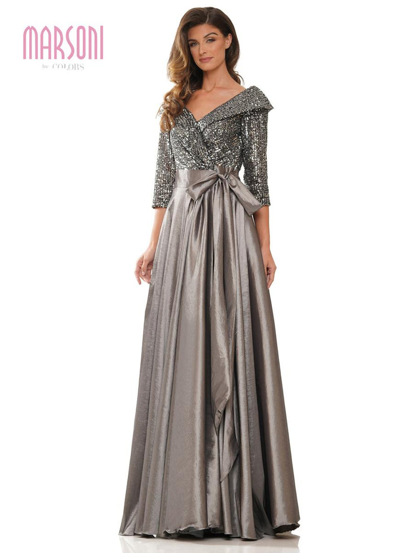 Marsoni by Colors Portrait Collar Evening Dress M317 Marsoni by Colors Portrait Collar Evening Dress M317
