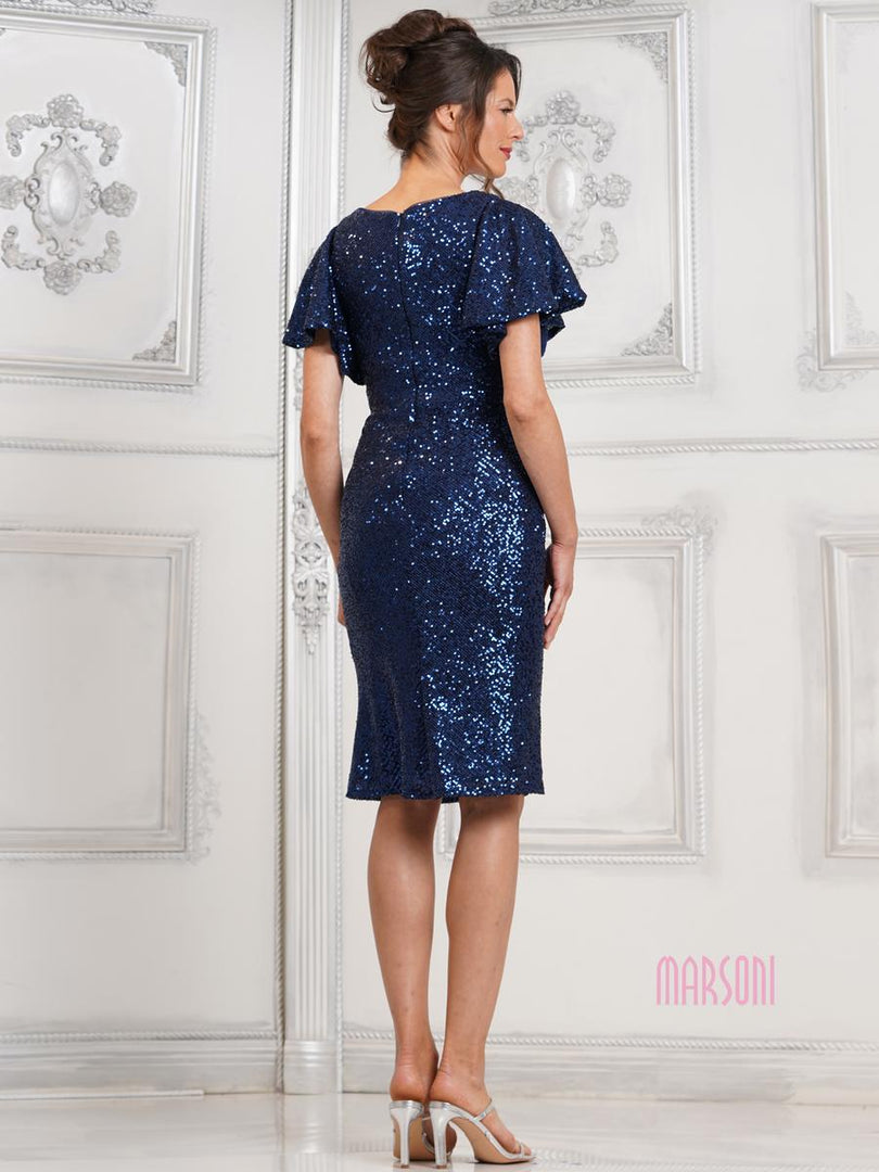 Marson by Colors Short Sequin Evening Dress M318S Marson by Colors Short Sequin Evening Dress M318S