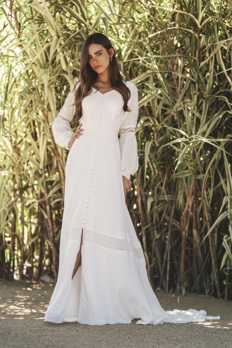 white conservative dress The Michelle: Brigitte Brianna Modest Dresses White / XL a simple belt Womens Ruched Jersey Lounge Dress