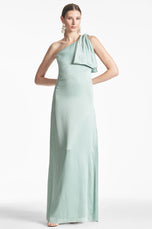 Sachin & Babi "Chelsea" One Shoulder Bow Gown