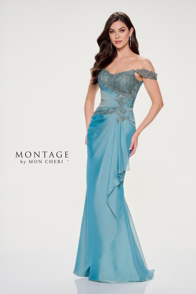 Montage by Mon Cheri Dress M843 Aqua / 6 Montage by Mon Cheri Dress M843 Aqua / 6
