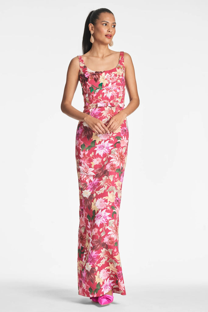 Sachin & Babi "Lana" Fitted Floral Gown