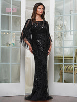 Marsoni by Colors Dress Cape Sleeves Long Dress MV1344