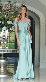 Marsoni by Colors Dress Pleated Sleeve Long Dress  MV1351