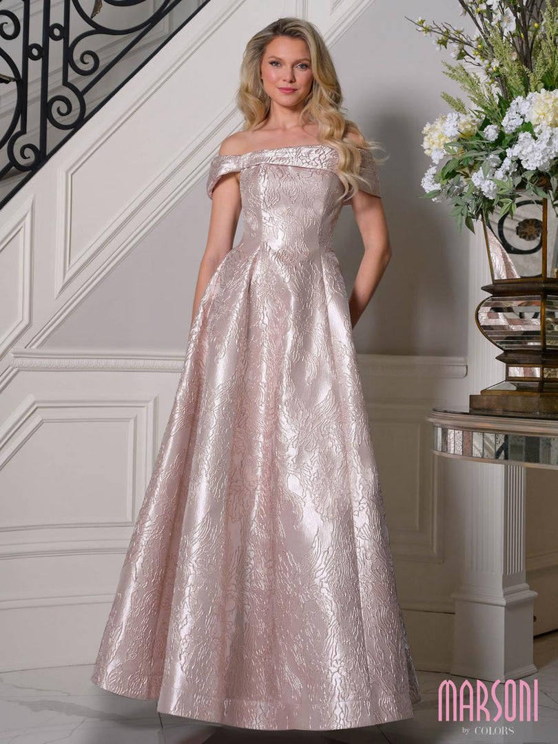 Marsoni by Colors Brocade A-line Evening Dress MV1395