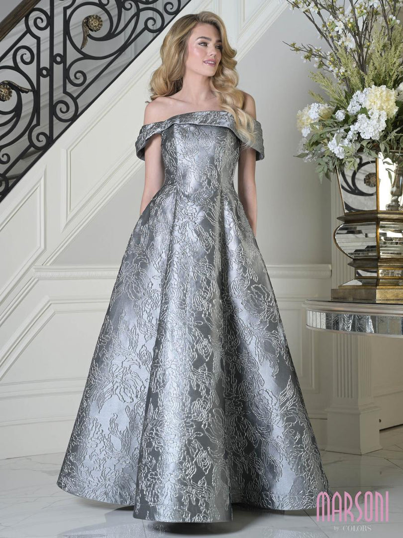 Marsoni by Colors Brocade A-line Evening Dress MV1395