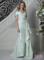 Marsoni by Colors Jacquard Side Sash Evening Dress MV1401