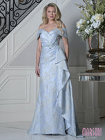 Marsoni by Colors Jacquard Side Sash Evening Dress MV1401