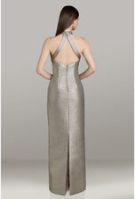 Feriani High Neck Fitted Long Evening Dress 12564