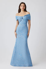 Teri Jon Off the Shoulder Long Evening Dress 259087
