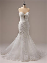 Maggie Sottero "Benji Royale" Fit and Flare Lace Bridal Gown (with lined bodice)