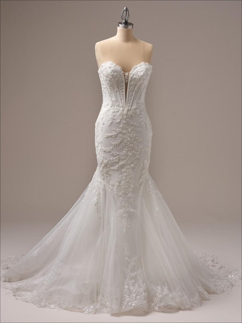 Maggie Sottero "Benji Royale" Fit and Flare Lace Bridal Gown (with lined bodice)