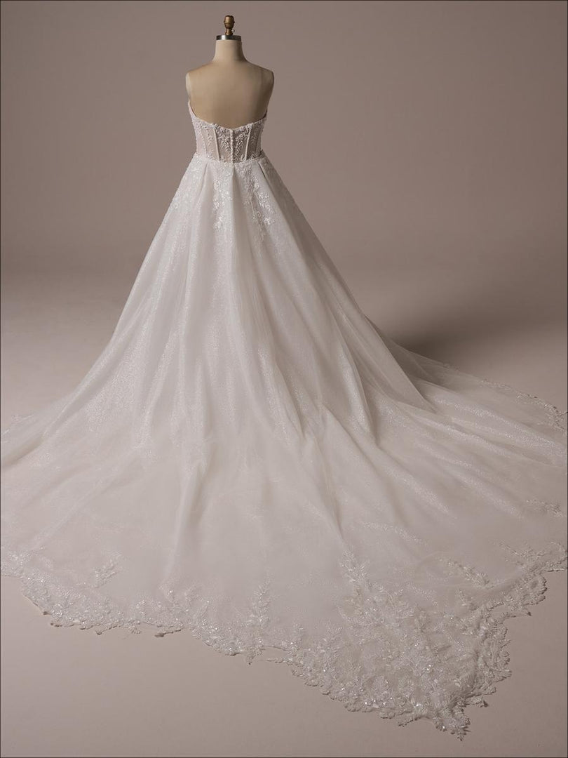 Maggie Sottero "Benji Royale" Fit and Flare Lace Bridal Gown (with lined bodice)