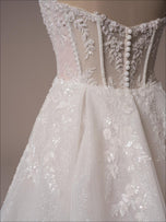 Maggie Sottero "Benji Royale" Fit and Flare Lace Bridal Gown (with lined bodice)