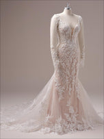 Maggie Sottero "Bianca" Feminine Fitted Beaded Bridal Gown