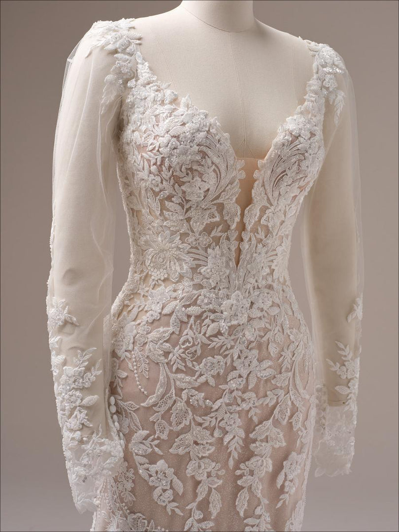 Maggie Sottero "Bianca" Feminine Fitted Beaded Bridal Gown