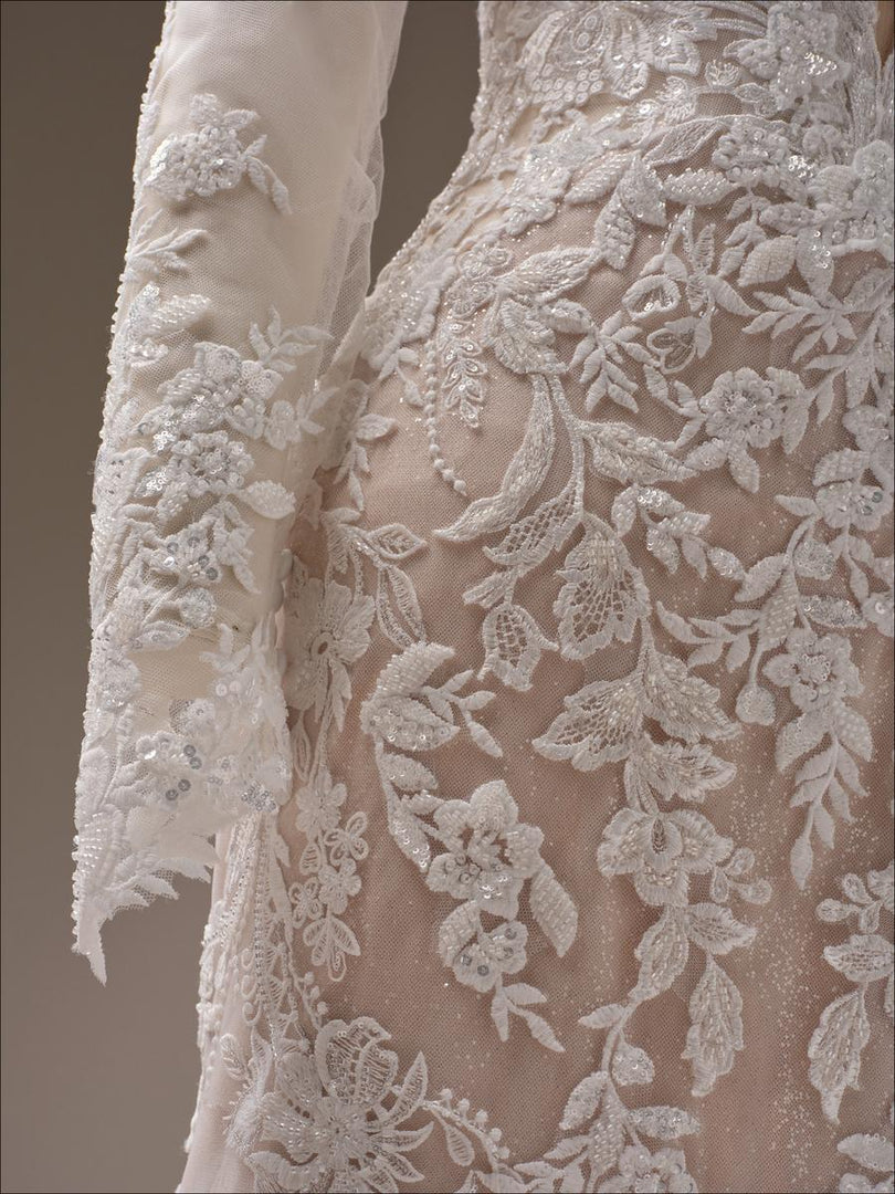 maggie sottero beaded dress Fabulous Wedding Dresses With a Variety of Beaded Sleeves