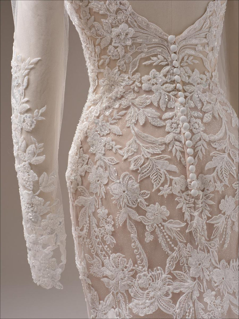 Maggie Sottero "Bianca" Feminine Fitted Beaded Bridal Gown