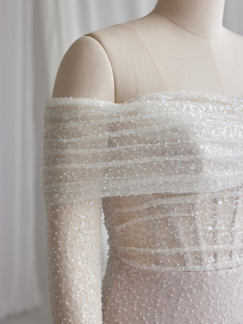 barbara casasola off the shoulder dress Maggie Sottero "Drew" Bridal Gown 23MB724