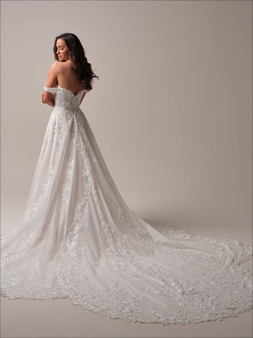 everleigh soft satin midi dress Maggie Sottero Everleigh A-line Lace Bridal Gown