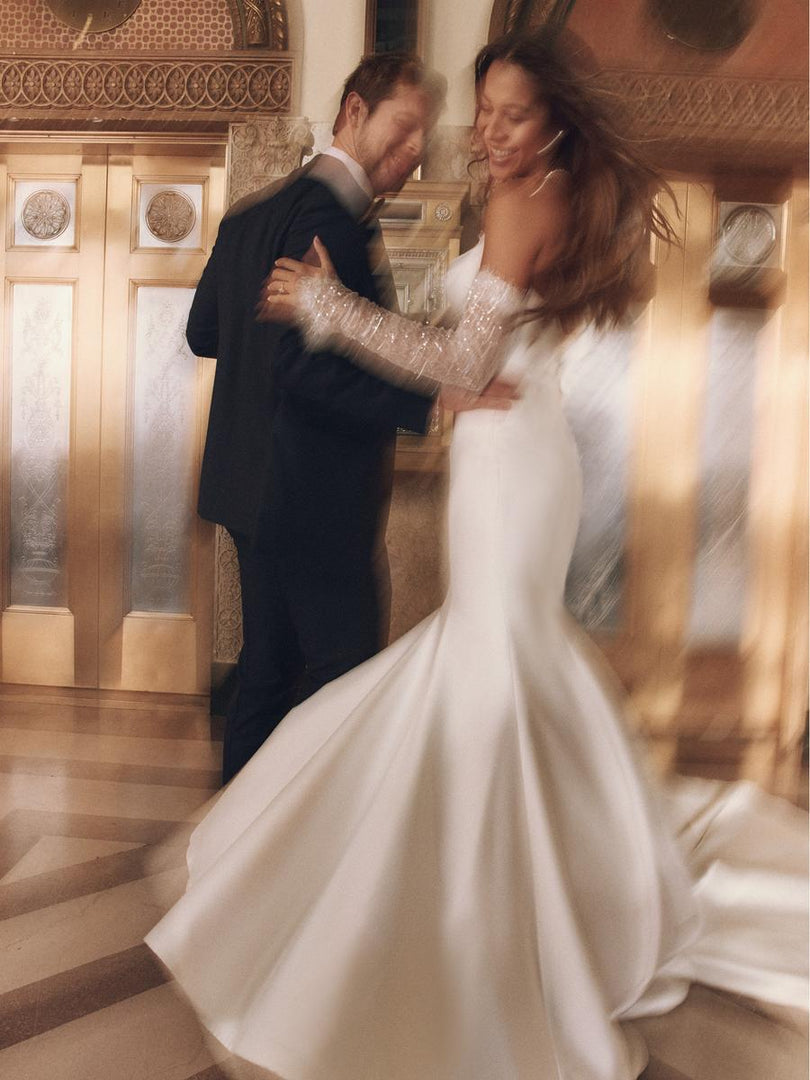 Maggie Sottero "Leilani" Fitted Satin Bridal Gown (with lace Maggie Sottero "Leilani" Fitted Satin Bridal Gown (with lace