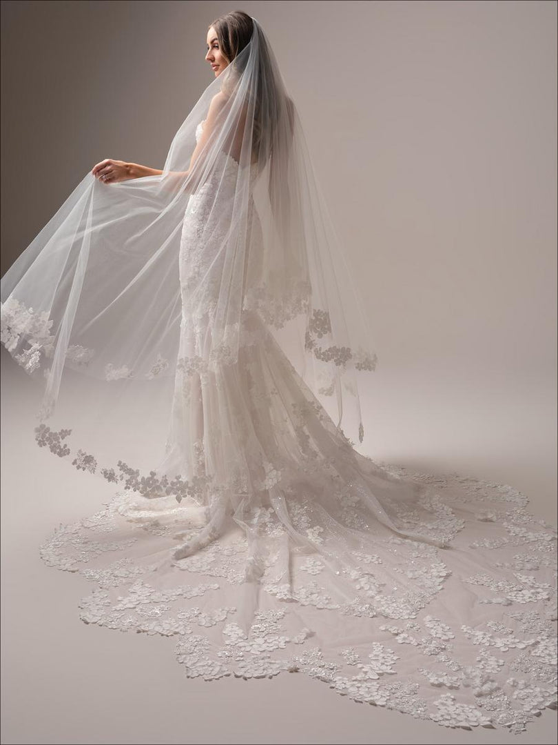 Maggie Sottero "Malone" Strapless Lace Fit and Flare Bridal