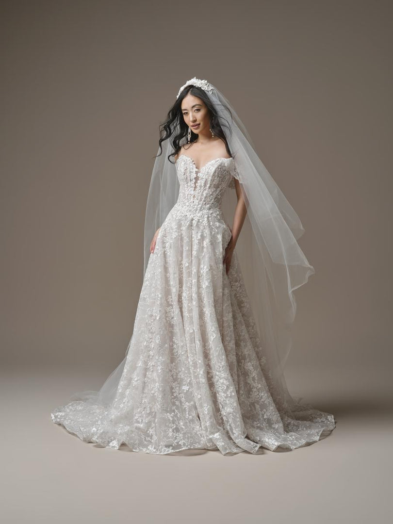 a line maggie sottero wedding dress Magnolia Wedding Dress by Maggie Sottero: Details