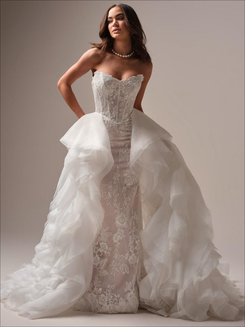 Maggie Sottero "Meredith" Lace Fit and Flare Bridal Gown Maggie Sottero "Meredith" Lace Fit and Flare Bridal Gown