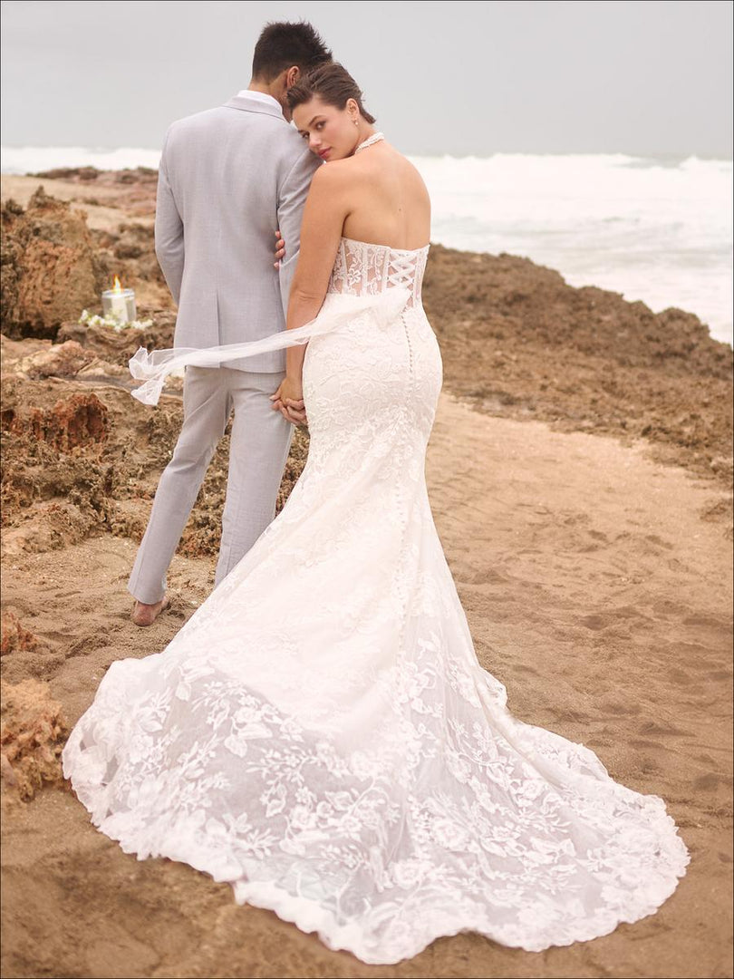 Maggie Sottero "Meredith" Lace Fit and Flare Bridal Gown Maggie Sottero "Meredith" Lace Fit and Flare Bridal Gown