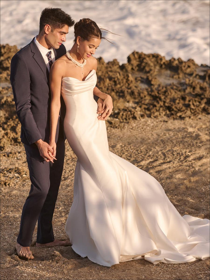 maggie sottero satin wedding dress Maggie Sottero Wedding Gowns