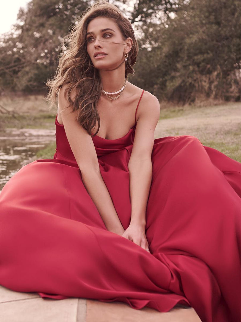 maggie sottero red wedding dress Strapless Gown Maggie Sottero Red Wedding Dress Maggie Sottero "Scarlet" Bridal Gown 22MW971