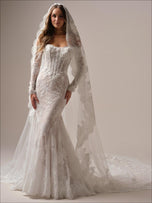 Maggie Sottero "Takera" Fit and Flare Lace Bridal Gown