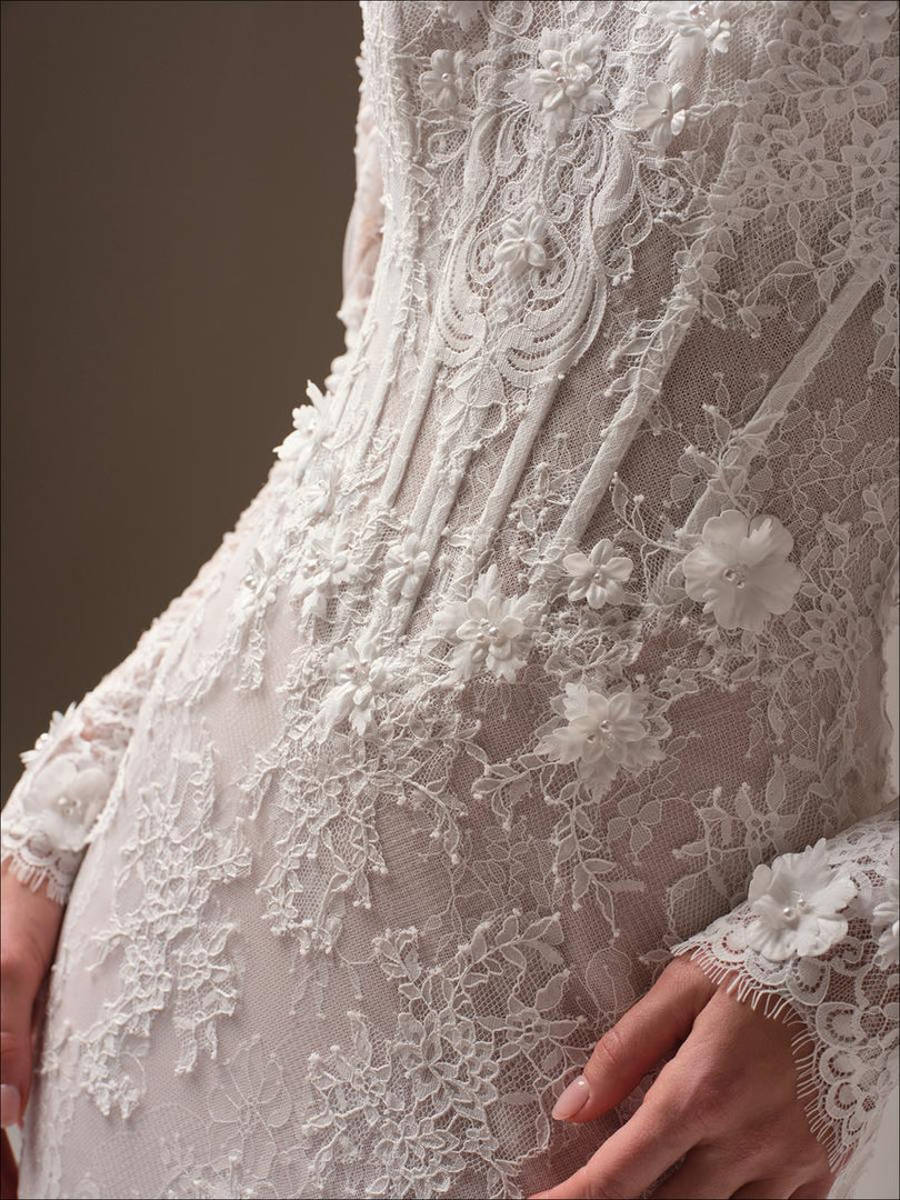 Maggie Sottero "Takera" Fit and Flare Lace Bridal Gown Maggie Sottero "Takera" Fit and Flare Lace Bridal Gown