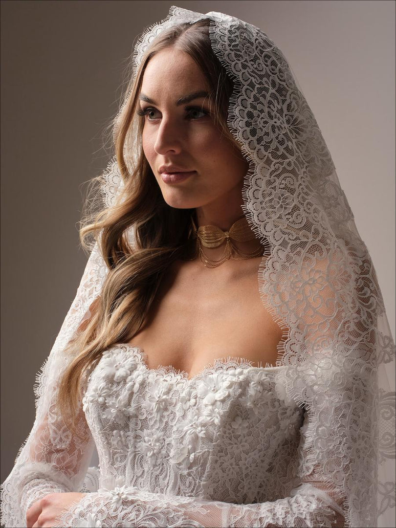 Maggie Sottero "Takera" Fit and Flare Lace Bridal Gown