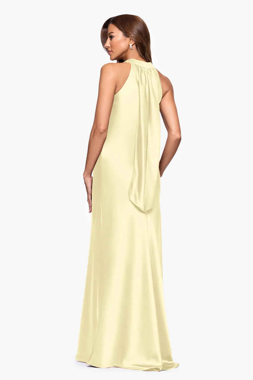halter neck spring dress White Cotton Halter Neck Maxi Dress main image 1