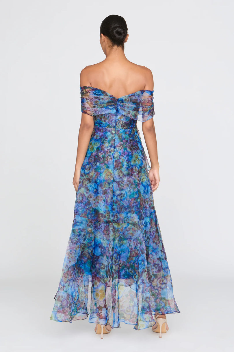 Theia Couture High Low Floral Dress 88114324