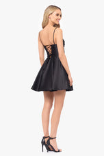 Blondie Nites "Justine" Illusion Corset HoCo Dress 4982BN