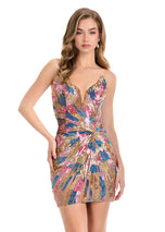 ASHLEYlauren Strapless Beaded Homecoming Dress 4894