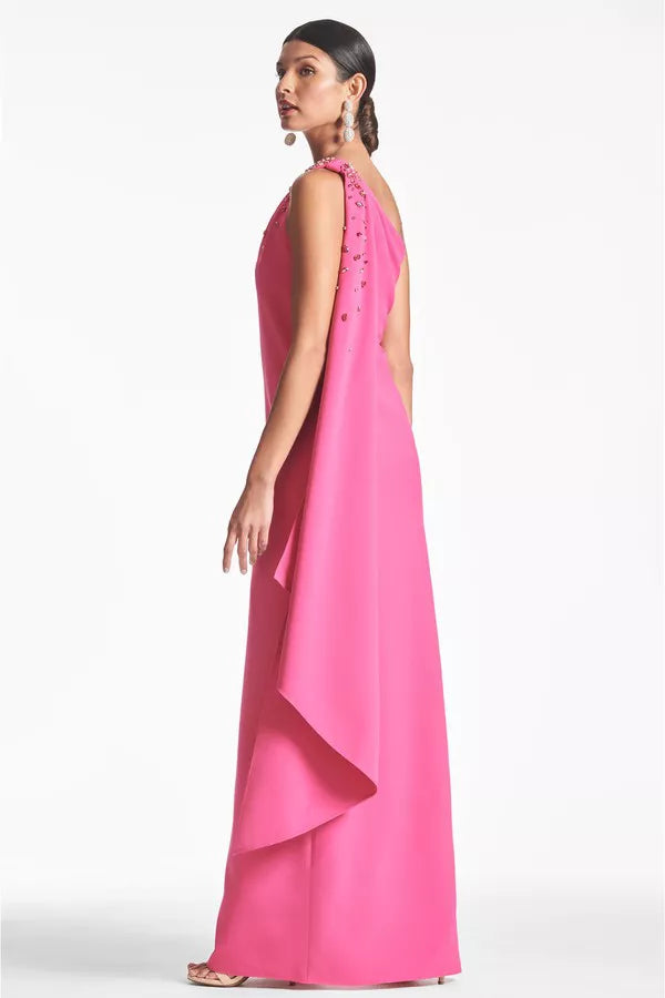 Sachin & Babi "Leslie" One Shoulder Gown