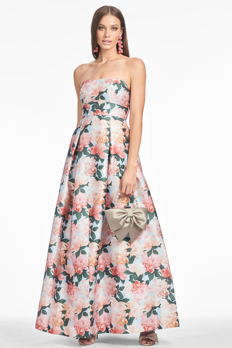Sachin & Babi Strapless Floral "Giovanna" Dress Sachin & Babi Strapless Floral "Giovanna" Dress