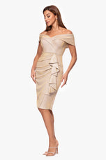 Xscape Evenings Dress "Lilly" Glitter Ruffle Dress 6762X