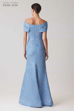 Teri Jon Off the Shoulder Long Evening Dress 259087