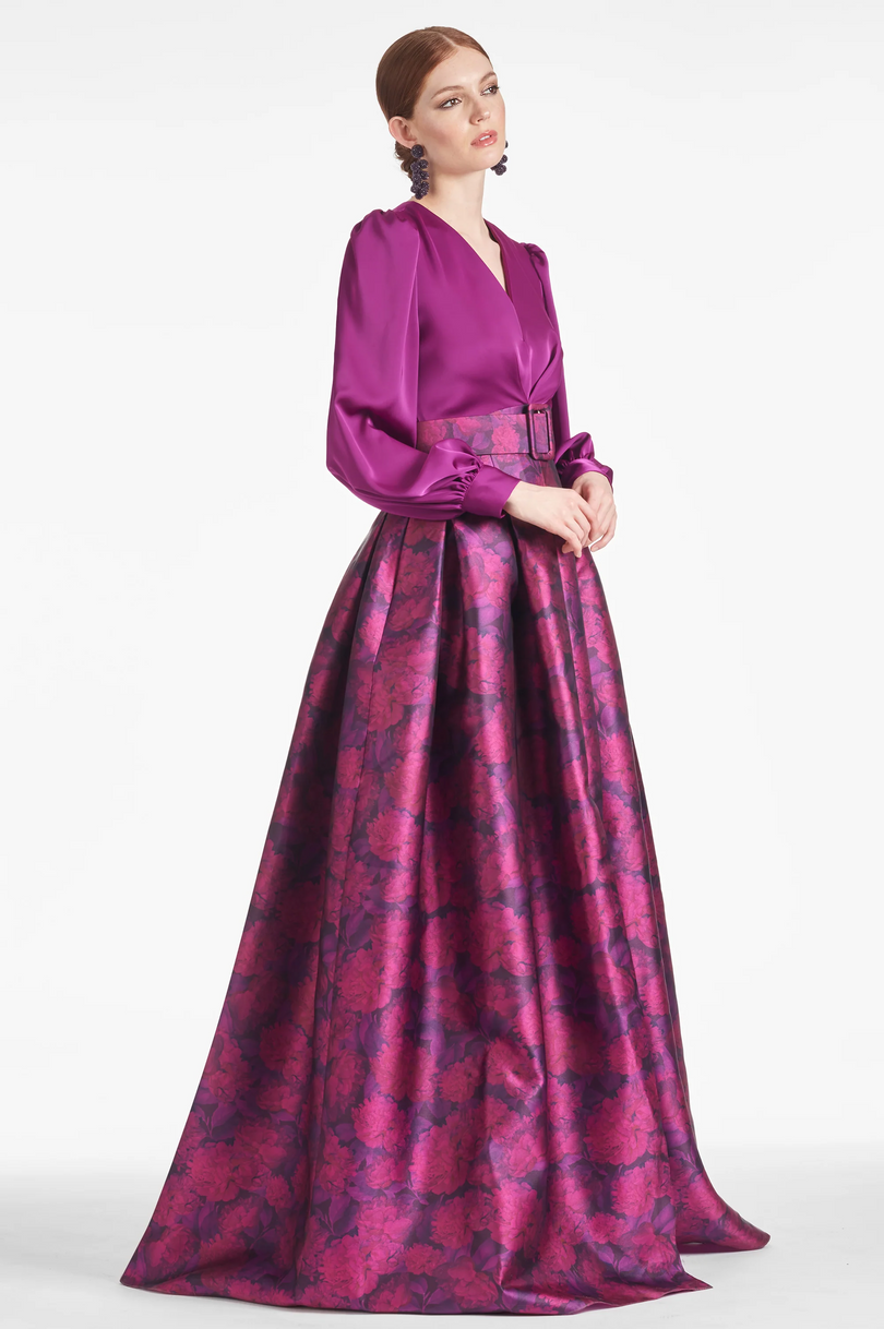Sachin & Babi Zoe Gown - Sparkling Grape/Magenta Bloom - Size 8 Sachin & Babi Zoe Gown - Sparkling Grape/Magenta Bloom - Size 8