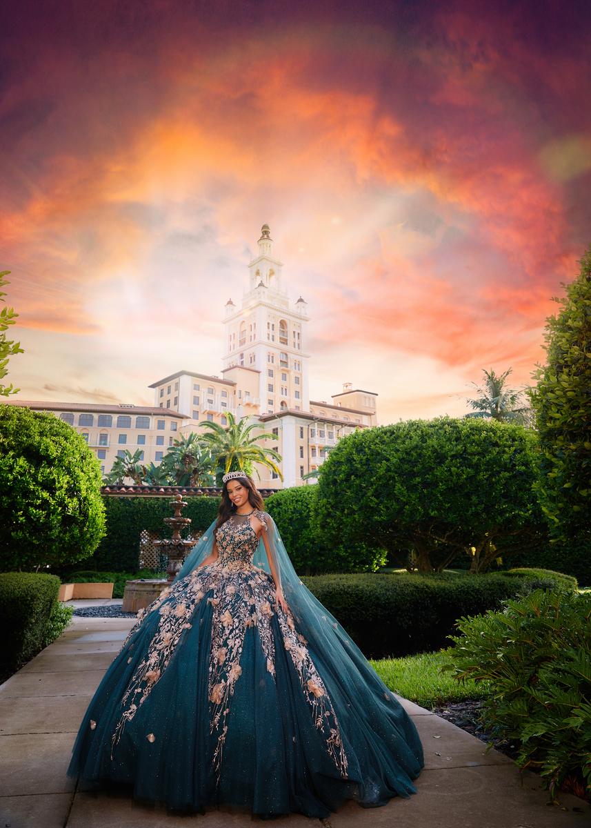 enchanted forest emerald green quince dress Princesa by Ariana Vara PR12262 hydrangea