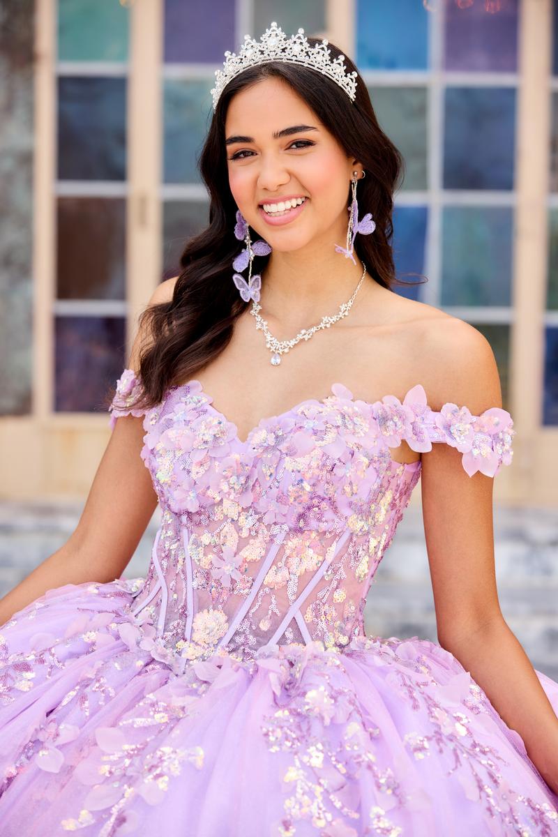 purple ombre quinceanera dress Glitter Long Ball Gown Quinceanera Dress