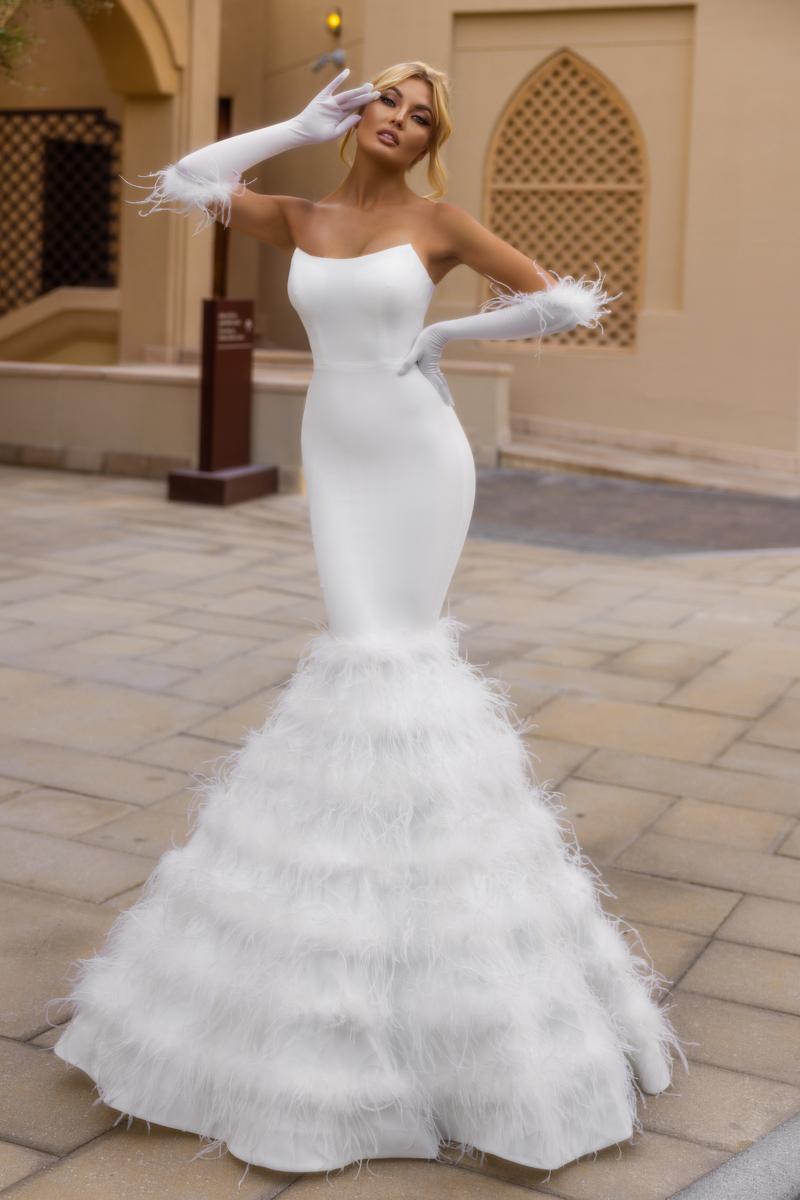 Portia and Scarlett Feather Dress PS23032 Portia and Scarlett Feather Dress PS23032