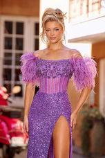 Portia and Scarlett Illusion Feather Dress PS23741C