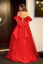 Portia and Scarlett Puff Sleeve Ball Gown PS24066