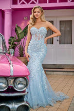 Portia and Scarlett Lace Fitted Prom Dress PS24144